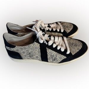 SAWA Cotélac Black White Patterned Low Top Sneakers - Sizes 37 and 38